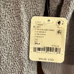 Free People Movement Recovery Layer Lavender V-Neck Top with Striped Sleeves NWT Photo 7