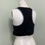 Carbon 38  black high neck whipstitch crop top Photo 2