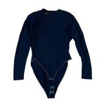 Donna Karan Black Wool Blend Long Sleeve Crewneck Bodysuit Women’s Size 4 Photo 0