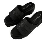 Casadei Platform Sandals Womens US 7 EU 37 Black Chunky Edgy Whimsigoth Grunge Photo 0