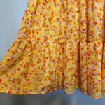 Marie Oliver  Yellow Ditsy Floral Sailor Ruffle Tiered Mini Sun Dress Bold Medium Photo 4