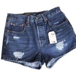 Levi's NWT ® Premium 501® ORIGINAL FIT HIGH RISE SHORTS Broken Midnight Dark Wash Photo 6