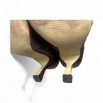 Marc Fisher Brown Crocodile-Embossed Knee-High Boots Size 6.5 M Photo 5