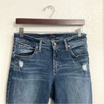 Silver Jeans Women’s Denim Blue BoyfriyFit Distressed Chewed Frayed Hem Size 30 Photo 2