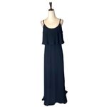 Show Me Your Mumu  Black Chiffon Caitlin Ruffle Maxi Dress‎ Gown Size XXS Photo 2