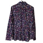 Lands' End  No Iron Supima Cotton Shirt‎ Floral Leaf Pattern Office Travel 18 Photo 4