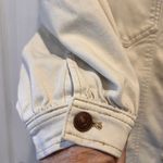 Chico's Jacket Women's Vanity 1 US 8 Medium White Ivory Puffy 3/4 Sleeve Denim Photo 5