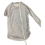 Athleta  gray long sleeve shirt with ruched sides size medium Photo 6