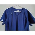 Corescrub Nurse Uniform Top Shirt V Neck Navy Blue Women's Large w/Pockets Photo 5