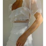 For Love & Lemons  • Posie Mini Dress crystal pleat lace tiered chiffon sheer Photo 11