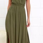 Lulus Olive Green Maxi Dress Photo 0