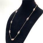 J.Crew  Crystal Long Necklace in Gold Tone Chain Photo 1