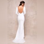 Lulus LULU’S Extravagant Love White Backless Long Sleeve Ruched Maxi Dress Photo 5