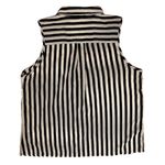 Charlotte Russe  Sheer Black White‎ Stripe Studded Sleeveless Shirt Size XL Edgy Photo 1