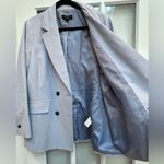 Talbots Bella Light Blue Periwinkle Double-Breasted Blazer Jacket Size 14 NWOT Photo 2