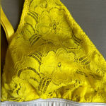 Free People NWOT Yellow Plunge Lace Unlined Bralette Photo 2