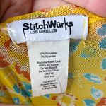 Boutique NWOT Yellow Mesh Floral Kimono Large Photo 3