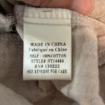 Very J  Beige Pinstripe Button Front Tunic Long Sleeve Shirt Size Large Photo 3