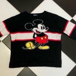 Disney Y2K Mickey Mouse Knit Black Sweater Kid’s XL fits Women’s Small-Medium Photo 2