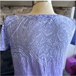 Athleta Vintage  Y2K tie drop waist V-neck Tissue Print T-shirt Photo 3