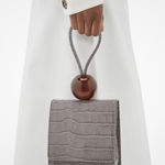 $688 NWOT By Far Leather & Suede Bag With Dustbag Womens Gray Photo 0