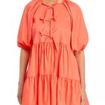 Cinq à Sept Lynn Tiered Puff Sleeve Dress, Neon Coral Size 6 New w/Tag $365 Photo 9