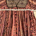 Vintage 1970s Phool Womens Size S Indian Block Print Cotton Boho Maxi Dress Pink Photo 6
