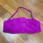 Shade & Shore Womens Ribbed Bandeau Underwire Bikini Top Lotus Purple - Size 34C Photo 0