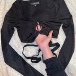 I am gia Black Violet Cut Out Top Photo 4