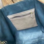 Big Buddha  Two Tone Butterscotch & Gray Large Faux Leather Tote Bag 20” Photo 3