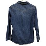ZARA  Trafaluc Western Denim Snap Button Up Long Sleeve Double Pocket Shirt XS Photo 4