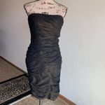 Badgley Mischka Silk Brown Bronze Cocktail Dress Size 6 Photo 3