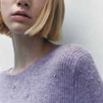 ZARA NWT KNIT SWEATER WITH BEADING Photo 4