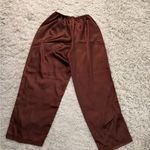 secret treasures Vintage  Brown Satin Embroidered Sleepwear Pants Size (M-8/10) Photo 1