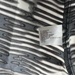 Worthington Stretch Satin Abstract Stripes V Neck Short Sleeve Button Front Top Photo 10