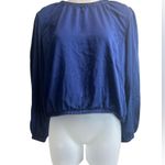 Bella Dahl  Shirred Bubble Top Midnight Medium Photo 2