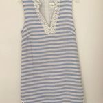 Eliza J  Blue and White Striped Linen Dress Photo 0