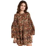 BYTIMO Baby Cord Shift Dress In Winterfield Bohemian Cottagecorecore‎ Size XS Brown Photo 2