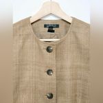 Ralph Lauren  Vintage Silk Tan Suit Blazer Size 12 Photo 2