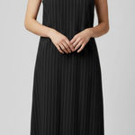 Eddie Bauer VTG 90s  Sleeveless Pinstripe Black Maxi Tank Dress Sz 8 (runs small) Photo 0