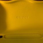 Gucci  Purple Velvet Hinged Hard Shell Sunglass Case Yellow Velvet Lining 7X4 Photo 1