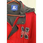 Corn Huskers NCAA Red Vintage 90s Nebraska Starter Cinched Long Jacket Photo 2