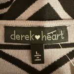 Derek Heart Long Sleeve Abstract Print Knit Dress Black & Grey Size Large NWT Photo 3