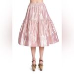 COREY LYNN CALTER Metallic Pink Tiered A Line Brita Skirt Size XS‎ Femenine Photo 6