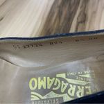 Salvatore Ferragamo Vintage  Navy Blue Suede Almond Toe Slip on Shoes Photo 5