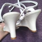 Desmo Italian designer leather wedge sandals 38 75 White Size 7.5 Photo 2