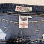 Ymi  Jeans Women's Skinny Mid Rise Size 13 Blue Dark Wash Denim Embroidered Pocke Photo 6