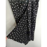 ZARA  Black & White Polka Dot Midi Long Skirt Women's Large Satin Ruched Bloggers Photo 4