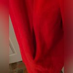 Vanity Fair vintage 90s cherry red fleece 3/4 sleeve snap pocket front robe. M Photo 4