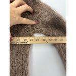 Tempo Paris  Fuzzy Alpaca Wool Blend Cowl Neck Sweater Brown Taupe | Size S Photo 8